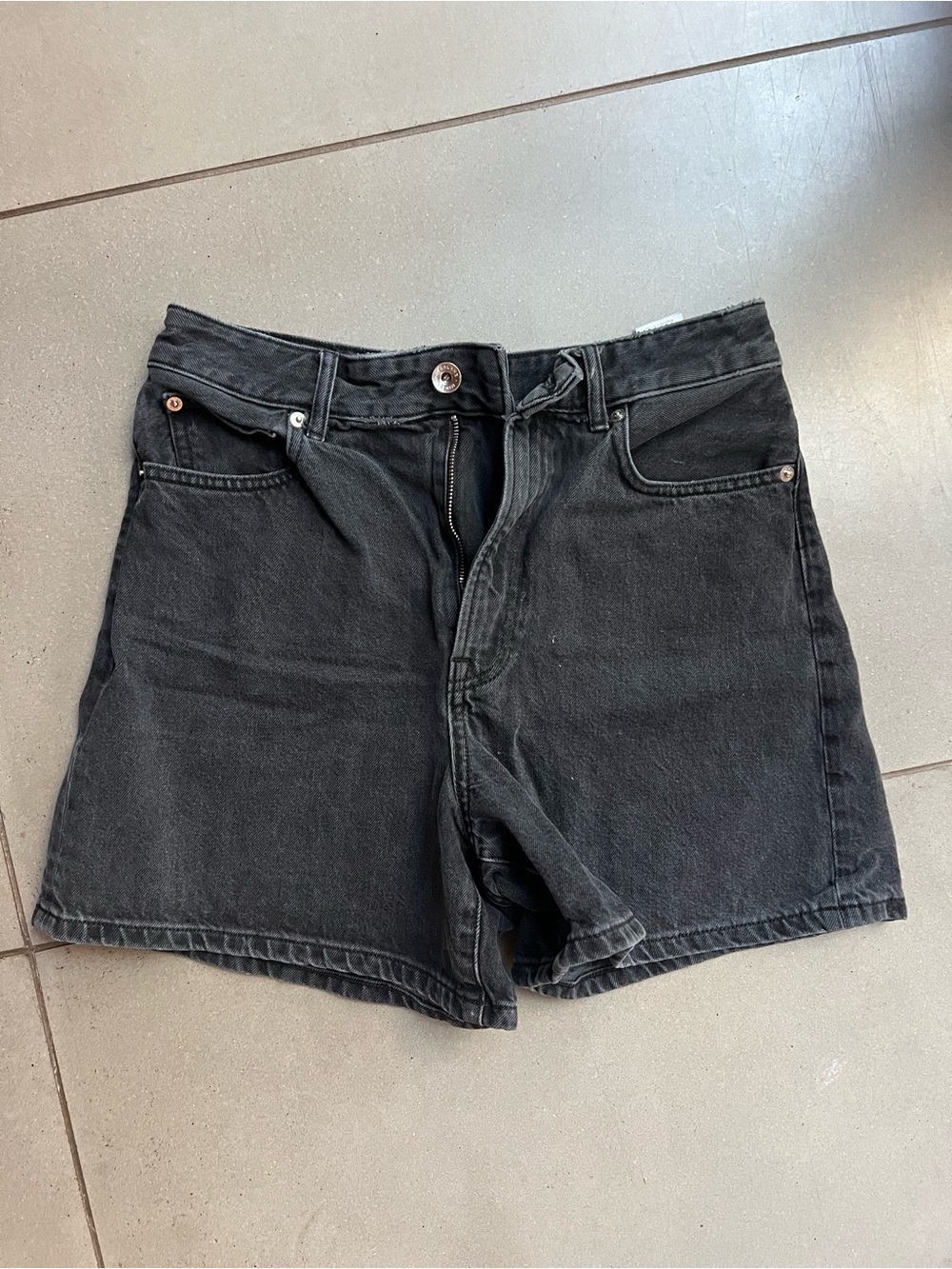 Everlane Black High-Rise Jean Shorts